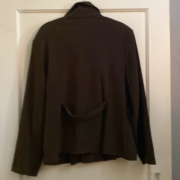 Notations, vintage, brown jacket, shirt, blouse, zip up front size extra large - Picture 5 of 6